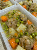 Handmade White Meatballs and Vegetables - Single serve - Frozen
