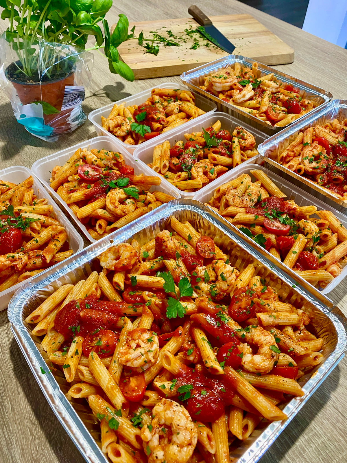 Pasta with Prawns and Cherry Tomatoes - Single serve - Frozen