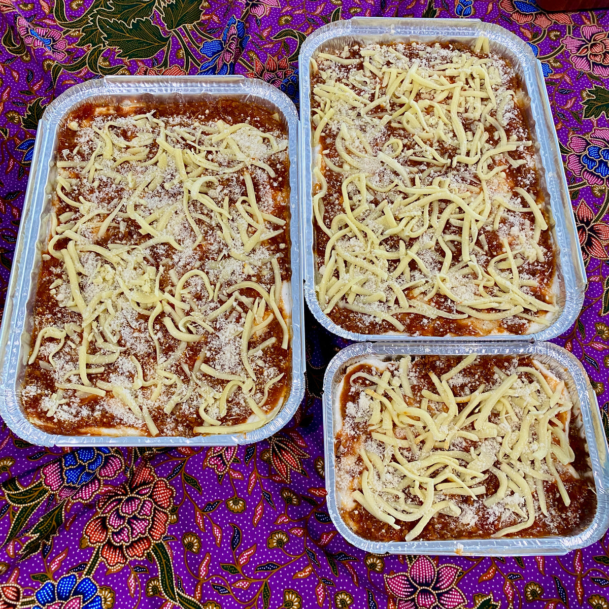 Traditional Beef Lasagna, Frozen Homemade Italian - Double/Square/Large/Jumbo size