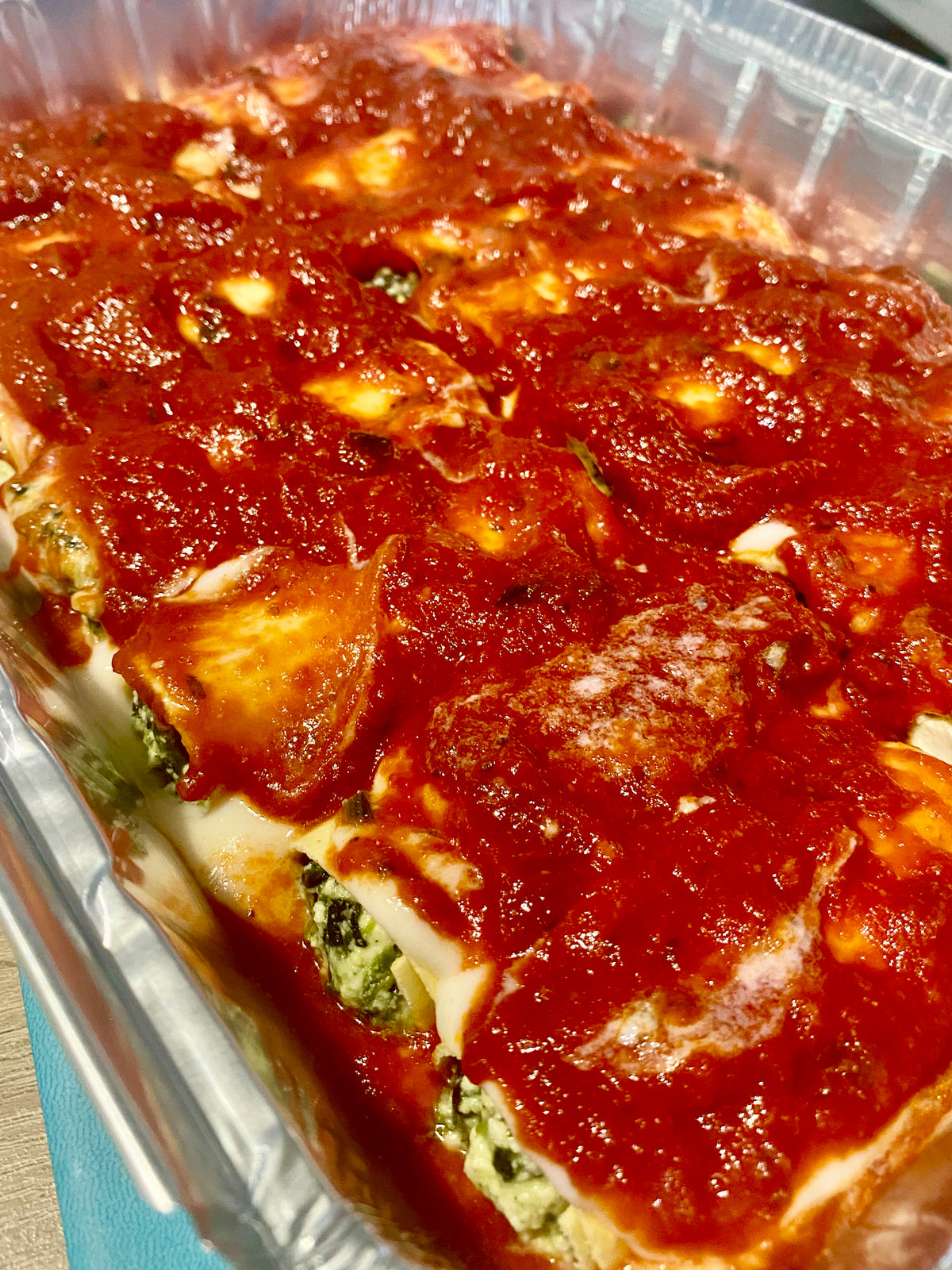 Cannelloni Spinach and Ricotta, Homemade Italian - Single size - Freshly Frozen