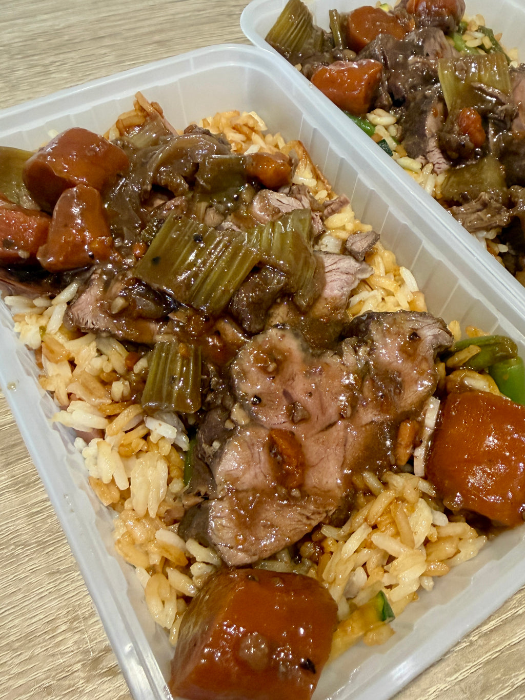 Lamb shank sliced and fried rice - single serve - Frozen
